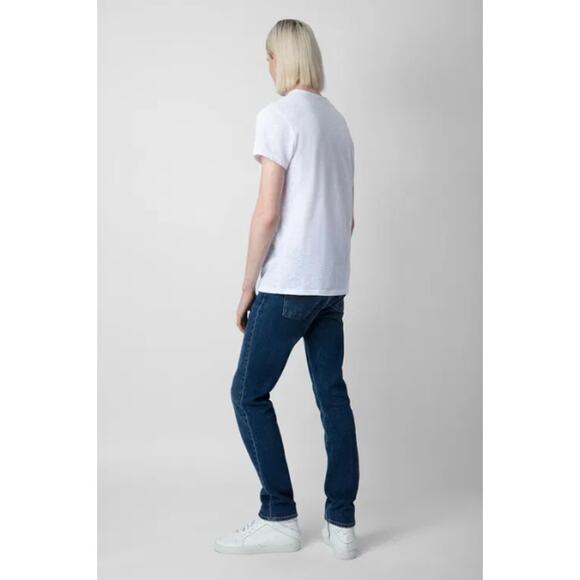 Zadig Voltaire Shirt Mens Small Toby Slub T Shirt White Minimalist Quiet Luxury - Picture 3 of 12